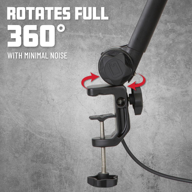 Frameworks Deluxe Desk-Mounted Broadcast Microphone Boom Stand
