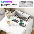 Fredees LED Bedside Table with Charging Station 3