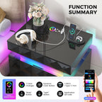 Fredees LED Bedside Table with Charging Station 3