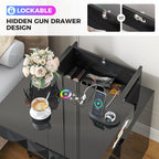 Fredees LED Bedside Table with Charging Station 3