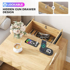 Fredees LED Bedside Table with Charging Station 3