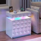 Fredees LED Bedside Table with Charging Station 3