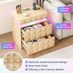 Fredees LED Bedside Table with Charging Station 3