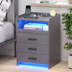Fredees Night Stand with Hidden Drawer Bedside Table