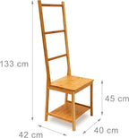 Free-Standing Bamboo Towel Holder 40 X 105 27