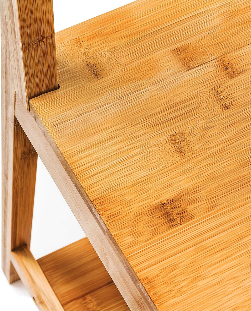 Free-Standing Bamboo Towel Holder