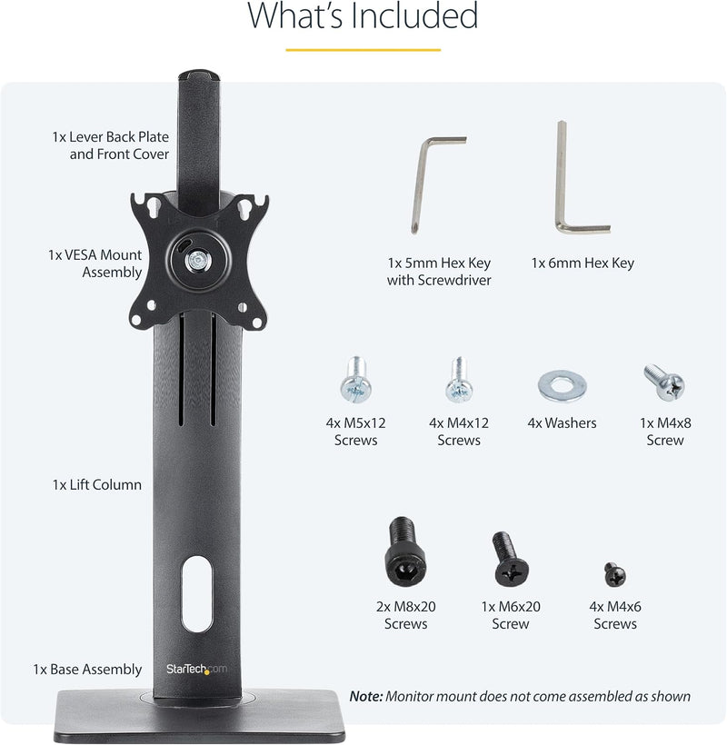 Free Standing Single Monitor Mount Up to 32in