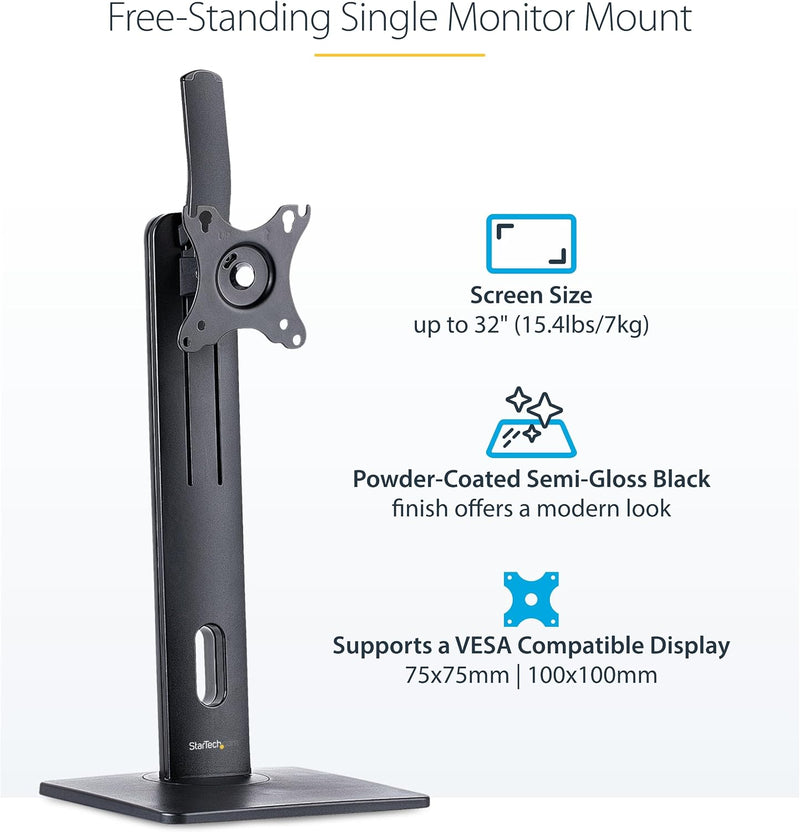 Free Standing Single Monitor Mount Up to 32in
