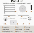 Free Standing Towel Holder Rail with Swivel Arms