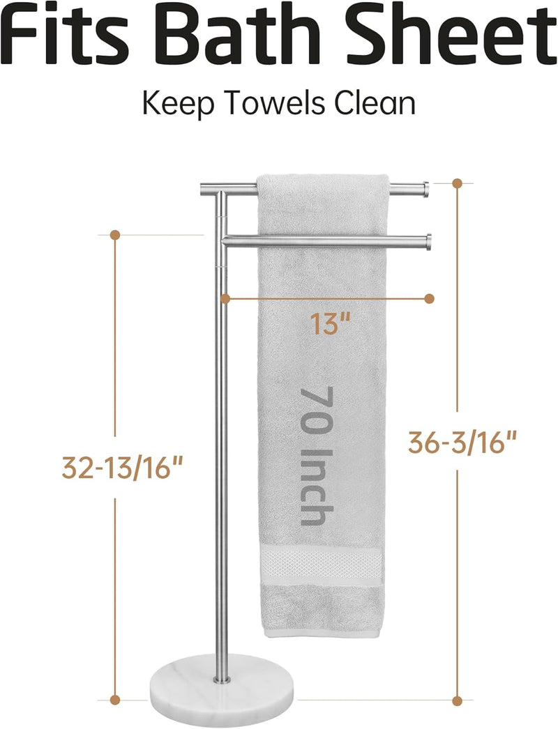 Free Standing Towel Holder Rail with Swivel Arms