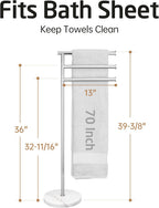 Free Standing Towel Holder Rail with Swivel Arms