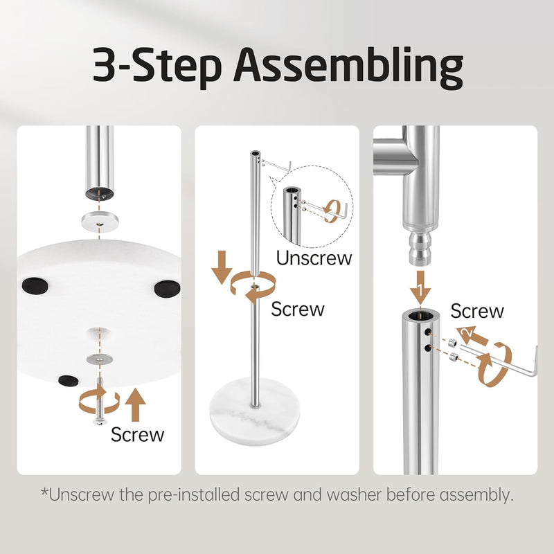 Free Standing Towel Holder Rail with Swivel Arms