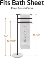 Free Standing Towel Holder Rail with Swivel Arms