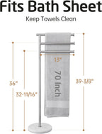Free Standing Towel Holder Rail with Swivel Arms