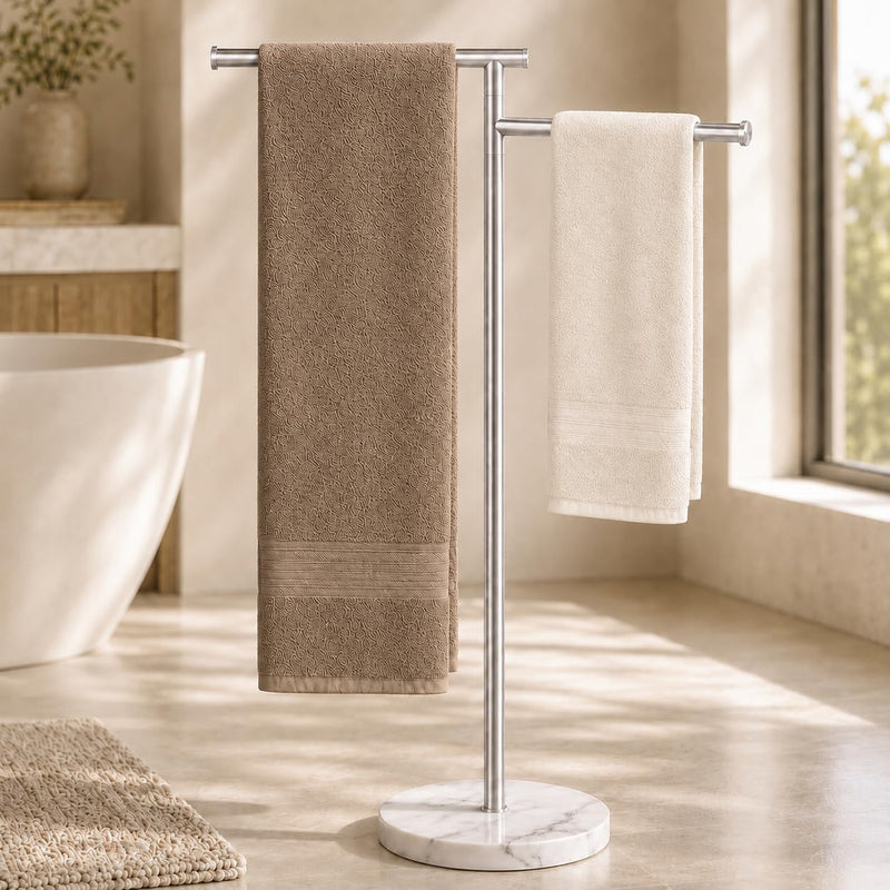 Free Standing Towel Holder Rail with Swivel Arms