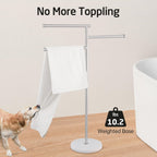 Free Standing Towel Holder Rail with Swivel Arms
