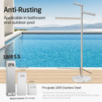 Free Standing Towel Holder Rail with Swivel Arms