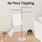 Free Standing Towel Holder Rail with Swivel Arms