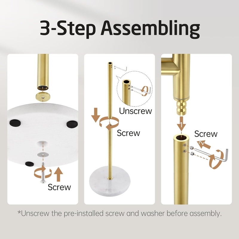 Free Standing Towel Holder Rail with Swivel Arms