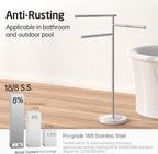 Free Standing Towel Holder Rail with Swivel Arms