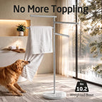Free Standing Towel Holder Rail with Swivel Arms