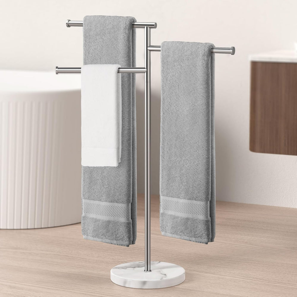Free Standing Towel Holder Rail with Swivel Arms