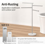 Free Standing Towel Holder Rail with Swivel Arms