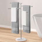 Free Standing Towel Holder Rail with Swivel Arms
