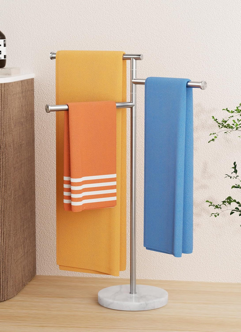 Free Standing Towel Holder Rail with Swivel Arms