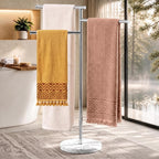 Free Standing Towel Holder Rail with Swivel Arms