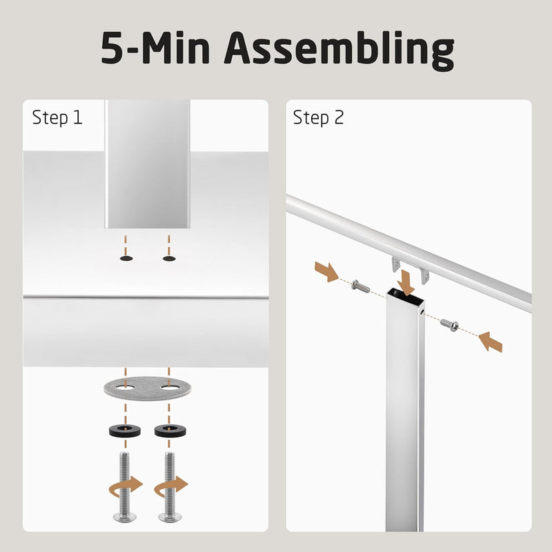 Free Standing Towel Rail 2-Tier Rack Stand