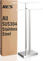 Free Standing Towel Rail 2-Tier Rack Stand