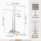 Free Standing Towel Rail 2-Tier Rack Stand