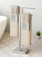 Free Standing Towel Rail 2-Tier Rack Stand