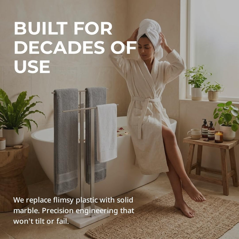 Free Standing Towel Rail for Bathroom Stand 2-Tier