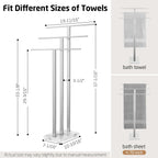 Free Standing Towel Rail for Bathroom Stand 2-Tier
