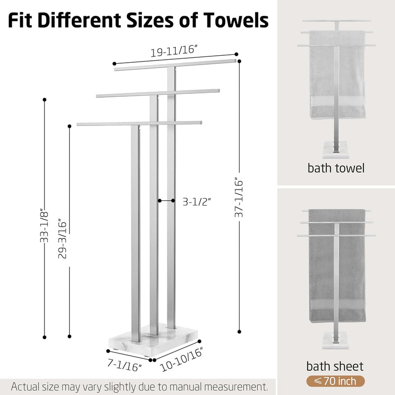 Free Standing Towel Rail for Bathroom Stand 2-Tier