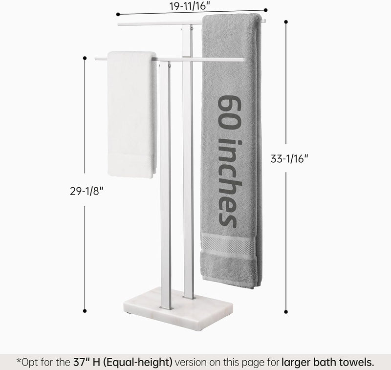 Free Standing Towel Rail for Bathroom Stand 2-Tier