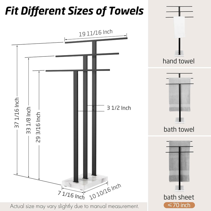Free Standing Towel Rail for Bathroom Stand 2-Tier