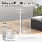 Free Standing Towel Rail for Bathroom Stand 2-Tier