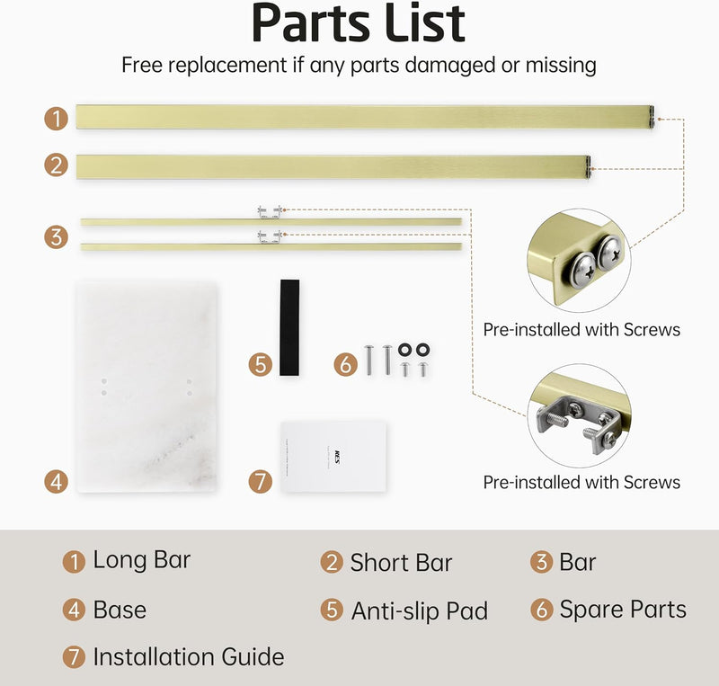 Free Standing Towel Rail for Bathroom Stand 2-Tier