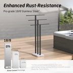 Free Standing Towel Rail for Bathroom Stand 2-Tier