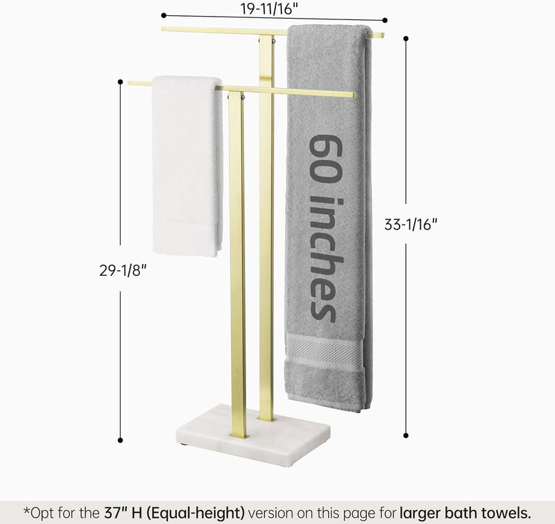 Free Standing Towel Rail for Bathroom Stand 2-Tier