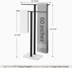 Free Standing Towel Rail for Bathroom Stand 2-Tier