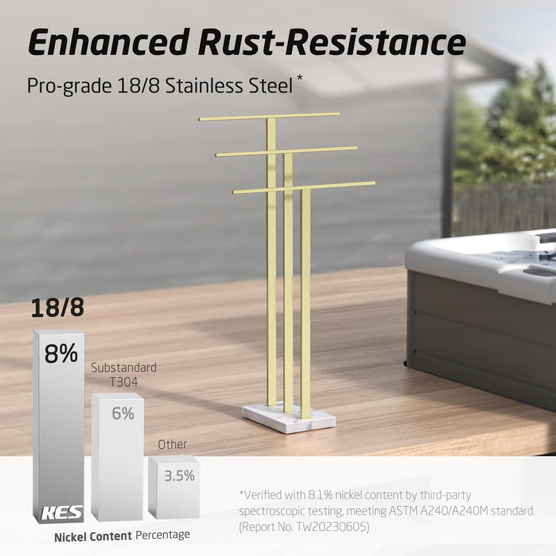 Free Standing Towel Rail for Bathroom Stand 2-Tier