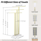 Free Standing Towel Rail for Bathroom Stand 2-Tier