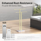 Free Standing Towel Rail for Bathroom Stand 2-Tier