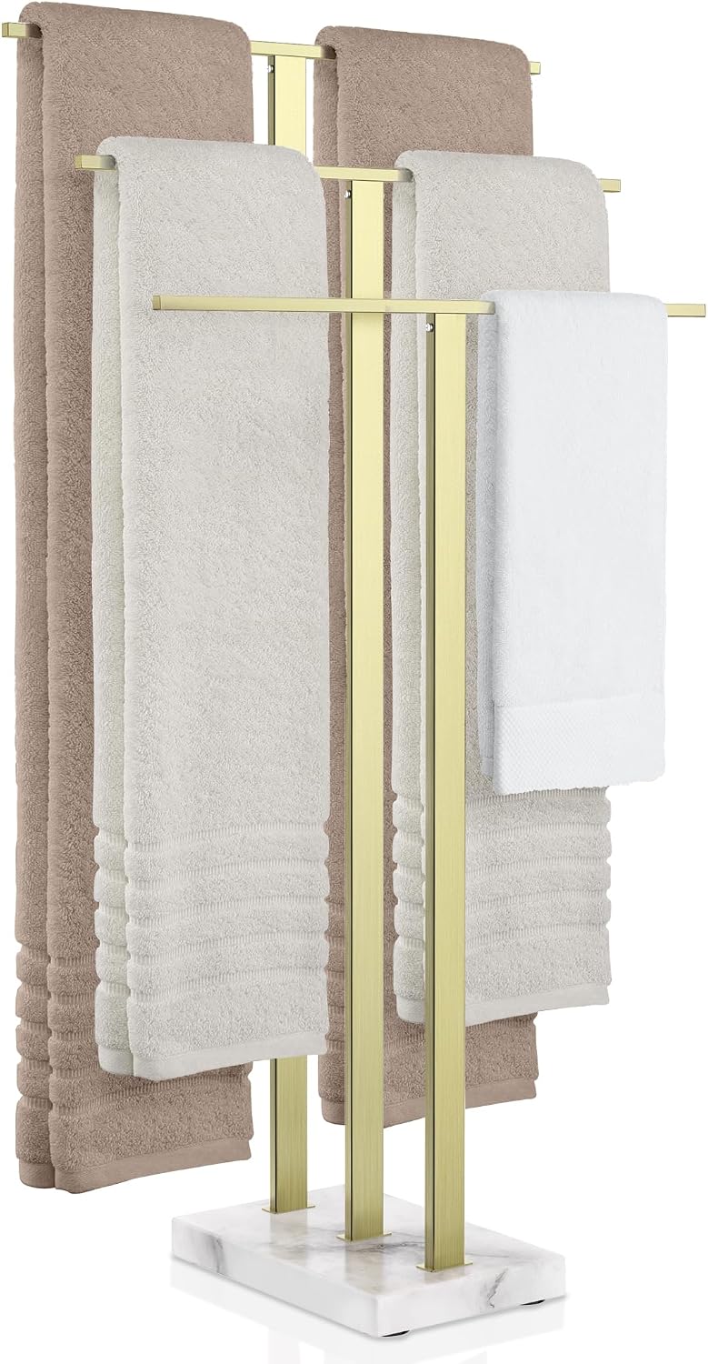 Free Standing Towel Rail for Bathroom Stand 2-Tier