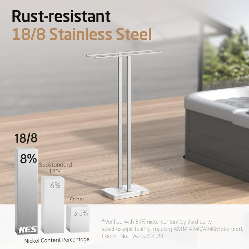 Free Standing Towel Rail for Bathroom Stand 2-Tier