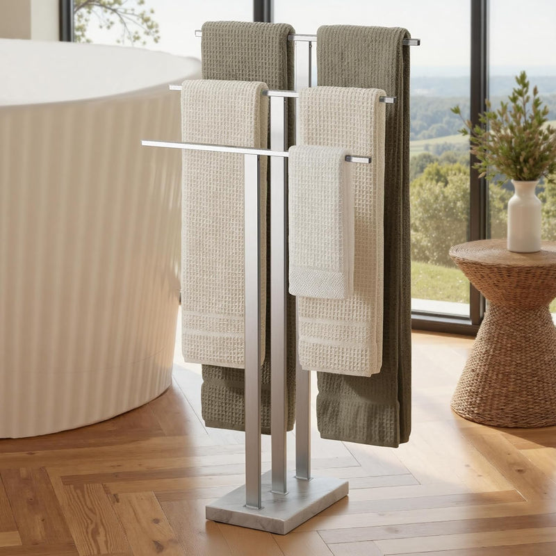 Free Standing Towel Rail for Bathroom Stand 2-Tier